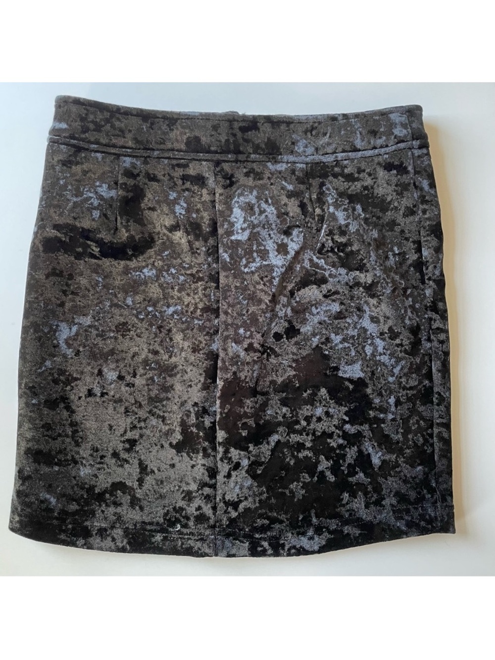 Velvet Black Mini Skirt